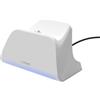 Trust Gaming Trust GXT 255W Caricatore Joystick PS5, Base Ricarica DualSense PS5 con Design Place-on, Ricarica Veloce, LED, Cuscinetti Antiscivolo, Cavo USB-C-C Incluso, Accessori PlayStation 5, Bianco