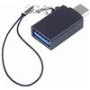 PremiumCord Adattatore USB-C a USB 3.0, OTG, USB 3.1 Tipo C, Presa USB 3.0 Tipo A, Nero con Occhiello per Appendere, kur31-18