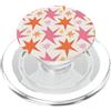 Generic Motivo a stelle eccentriche rosa e arancioni PopSockets PopGrip per MagSafe