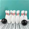 Set da bowling per bambini con 10 birilli e 2 palle per parco giochi in