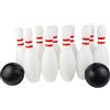 Set da bowling per bambini con 10 birilli e 2 palle per parco giochi in