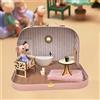 Set da bagno per casa delle bambole, toilette e specchio per casa delle bambole,