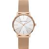 Armani Exchange Orologio da donna, movimento a tre lancette, cassa in acciaio inossidabile oro rosa 36 mm con bracciale in acciaio inossidabile, AX5573, Oro rosa e grigio chiaro