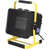 DEDRA Riscaldatore elettrico PTC 2,0 kW, quadrato con supporto superficie di riscaldamento 20 m², elemento riscaldante in ceramica, per ambienti ben isolati, termostato, protezione contro il