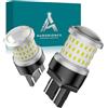 AURORIONCG Lampadine LED W21/5W 12V 24V Bianche T20 7443 LED 1200LM per Luci Freno Luci Retromarcia【Non Canbus】 (Confezione da 2)