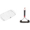 Weber 6471 - Graticola da pesce - Grande 40,6 x 25,4 cm, Inox + Weber 12 Spazzola per Griglia a Tre Lati
