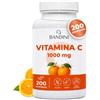 Bandini® Vitamina C 1.000mg 200 Compresse (+6 Mesi) | Sistema Immunitario | Per Pelle, Ossa, Unghie, Capelli | Integratore con Acido L-Ascorbico ad Alto Dosaggio 100% Vegan