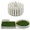 PiniceCore Kit da giardino in miniatura, per terrario, casa delle bambole, accessori fai da te, 90 x 5 cm, colore: bianco