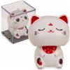 MIJOMA Figura oscillante a energia solare - Figura snodabile con cella solare, in plastica, 10 cm di altezza, nessuna batteria necessaria, per davanzali, auto e luoghi soleggiati (gatto Kawaii)