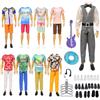 Generic 23 vestiti per bambole compatibili con Ken vestiti Clothes for Dolls ragazzi bambole 1 griglia tuta 4 vestiti 4 pantaloni 5 paia di scarpe 5 scaffali 3 accessori per bambole da 12 pollici