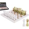 MARBLE RANGE Set di scacchi in marmo per adulti, gioco da tavolo fatto a mano da 12 pollici con 32 pezzi degli scacchi, 2 regine extra e scatola portaoggetti, regalo per la casa (White & Green Onyx)
