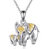 VONALA Collana con elefante da donna in argento Sterling 925, con elefante, mamma, figlia, elefante, regalo di compleanno per donne, moglie, nana, 17*18MM, Argento sterling, Nessuna pietra preziosa