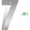 Yooumilife Numeri civici 2,5/3/4/5/6/7/8 pollici - Numeri di porta moderni in acciaio inox argentato con viti, per esterno, decorazione muro appartamento, cassetta postale, strada, ufficio(7,3In)