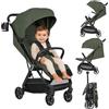 LIONELO Passeggino Leggero da Viaggio BESS per Bambini da 6 mesi fino a 22 kg /4 anni Ultracompatto, Auto‑Folding, Ruote PU 360° Ammortizzate, Schienale Reclinabile con Posizione nanna, Cappottina XXL