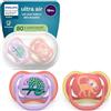 AVENT Philips Avent Ultra Start Ciuccio - Design ortodontico, per neonati dai 18 mesi in su, tettarella simmetrica in morbido silicone, senza BPA, confezione da 2, SCF349/47