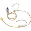 MICMXMO Microfono unico cerchietto per testa microfono paraorecchie, compatibile con Shure trasmettitore senza fili, omnidirezionale condensatore microfono, beige (presa mini XLR TA4F)