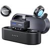 BOYA BOYALINK 3 - Microfono Lavalier per telefono cellulare, iPhone 15/16, Android, fotocamera, mini microfono con 3 in 1 RX, riduzione del rumore AI, microfono a risvolto, controllo app, 300 m, clip
