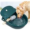Svauoumu Abbeveratoio Automatico In Acciaio Inox con Valvola a Galleggiante Regolabile e Foro di Scarico Per Abbeveratoi Per Cavalli, Bovini, Capre, Pecore e Cani (Verde Scuro)