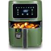 BERGNER MIDNIGHT - Friggitrice ad aria 1800W 6,9L - 8 programmi di cottura - Regolazione della temperatura 80-200°C - Timer fino a 30 minuti - Rivestimento Ceratech - Finitura lucida
