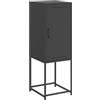 vidaXL Credenza Nera 36x39x107 cm in Acciaio, mobiletto, Madia, Mobile di conservazione, armadietto, Mobile portaoggetti, portaoggetti, Mobile Alto