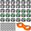 BREANIFULL Set di 30 filtri per rubinetto, filtro M24, filtro per rubinetti, con filtro in ABS, con chiave per ugello di miscelazione per rubinetto, filtro acqua