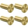 SAYAYO Ganci Accappatoio Bagno Ganci Appendiabiti in Acciaio Inox, Grande Gancio Rotondi da Parete, Oro Appendi Strofinacci Cucina Parete Appendi Accappatoio Bagno, 4 Pezzi, 45 mm