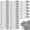 Qurxuanwe 30Pcs Staffe Angolari Acciaio Inox con Viti, Squadrette Triangolari Metallo Universale, Connettori Angolo Mobili Resistente, Attrezzo Rinforzo Staffa per Scaffali Legno, Armadi, Tavoli, Sedie,Librerie