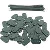zweipappel Set di fissaggio frangivista, fascette e fissaggio di piastrine, kit di fissaggio in PVC, per protezione privacy, giardino, terrazza, giardino, balcone (verde)