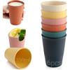 Mbsomnus 6 Pezzi Bicchieri Plastica Rigida Lavabili 350 ML Bicchieri Plastica Colorati Riutilizzabili 6 Tonalità Scure Bicchiere Rigida Dura Infrangibili per Acqua Latte Caffè Casa Giardino