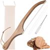 Galenecx Coltello Pane, Taglia-Pane a Fette in Acciaio Inox in Legno con Impugnatura Ergonomica, Tagliapane Professionale adatta per Tagliare Tutti i Tipi Pane, Torte, Frutta