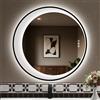 STARLEAD 80cm Nero Specchio-Rotondo-Bagno-con-Luce e Bluetooth, Specchio Moon con Antifog, Dimmerabile, 3 Colori Luce, Memoria, IP44, HD Vetro Temperato, IP44, Cornice non Metallica