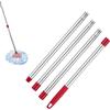 AMONENZ 4 Sezioni Bastone per Pulizia, Acciaio Inox Manico Telescopico per Scopa, con Maniglia in PP Manico Scopa Allungabile, per Casa, Autolavaggio, Hotel