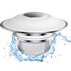 HAPPUP Tappo Lavandino Bagno con Abnehmbar Anti Clogging, Drenaggio più Veloce, Anti-odore, Universale Piletta Click Clack Lavabo Bagno, Scarico Tappi Lavandino Bagno, Tappo Bidet, Bianco(28-45mm)