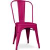 Iconik Interior Industrial Style Sedia da pranzo - Design industriale - Acciaio - Opaco - Nuova edizione -Stylix Fucsia