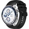 GIOPUEY Cinturini Compatibile con OnePlus Watch 3/2/2R, Morbido Silicone Cinturino [Resistente all'Usura] [Traspirante] - Black