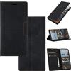 OKZone Cover per Motorola Moto Edge Plus, Custodia Flip Pelle Portafoglio Magnetica Libro con Slot Schede, Slim Silicone TPU Bumper Wallet Supporto Case Cover Per Motorola Moto Edge Plus (Nero)