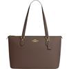 COACH - Leather Gallery Tote Gold/Dark Stone