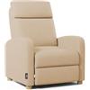 ZZ DON DESCANSO - Poltrona Relax Reclinabile in Tessuto Verona (63x74x105 cm). Poltrona reclinabile compatta fino a 160º con poggiapiedi, apertura Push, 2 posizioni e posizione Zero (Beige)