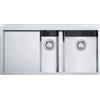 Franke Lavello da Incasso Semifilo - Filotop 2 Vasche con Gocciolatoio a Sinistra Inox 100 x 51 Planar Semifilo - Filotop PPX 251 TL Franke 127.0203.468 - 85868347