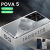 CHOTOG 2025 NUOVO Pova 5 Pro Originale 7.3HD Dual Sim Smart Cellulari 6800mAh Android 13 Versione Globale Cellulare 4G 5G Smartphone - POVA5PRO BLACK