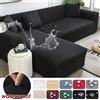 1/2/3/4 Pelli impermeabili Copridivano ad angolo impermeabile Copridivano in tessuto sottile elastico Camera Animali domestici Divano a forma di L - dark grey