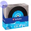VERBATIM CD-R 700MB 52x Slim 10pz VERBATIM Azo Vinile Colorati - 43426