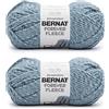 Bernat Forever Fleece - Filato, 2 confezioni da 280 g, poliestere, 6 super voluminoso, 177 m, per maglia/uncinetto, azzurro (Blue Wave)