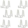 Tincogo Cavalletto Espositore Supporto Porta Piatti - Reggi Piatti Plastica - 6 Pezzi Cavalletti per Esposizione - Supporti Espositori da Tavolo Bianco per Piatto Decorativo | Foto | Cornice| Libri - 7,6 cm