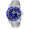 Invicta Pro Diver - Orologio da uomo in acciaio inossidabile con movimento automatico - 40 mm, Argento / Blu