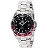 Invicta Pro Diver Orologio da Uomo in acciaio inossidabile con movimento Automatico - 40mm, Argento/Rosso