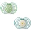 Tommee Tippee Succhietto Tommee Tippee 2 Pz Night Time 18-36m Verde