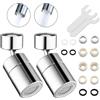 RAFIYU 2 Pezzi Aeratore Rubinetto, Universale Rompigetto Rubinetto Cucina Inox, 360°Girevolen Filtri Rubinetti Lavandino, Filtro per Risparmio Idrico M22/M24 per Rubinetto Cucina e Bagno, 2 Modalità