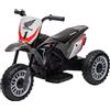 HOMCOM Moto Giocattolo Elettrica per Bambini 18-36 Mesi a 3 Ruote Grigia