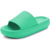 Misolin Ciabatte Donna Estive Nuvola Pantofole Uomo Doccia Sandali Comode Piscina Spiaggia Antisudore Slide Antiscivolo Scarpe da casa Interni ed Esterni,Verde 37/38 EU